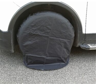 4Pcs Reservewiel Cover Case Polyester Winter En Zomer Autobanden Opbergtas Automobiel Band Accessoires Voertuig Wiel Protector zwart
