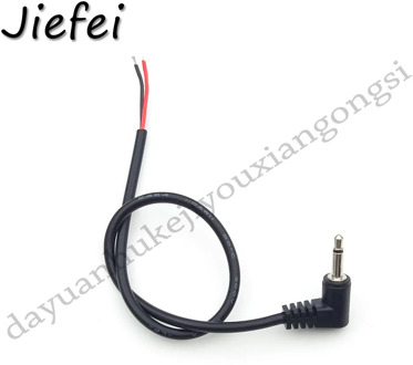 4Pcs Right angle 90 degrees 3.5mm Mono Headset male Plug with cable 2 pole 3.5 mm Audio Jack Adapter Connector 25cm 20AWG