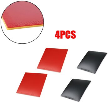 4Pcs Ruber Rubbers Met Spons Reactor Corbor Tafeltennis Ping Pong Cover Training Accessoires Voor Ping Pong Paddle