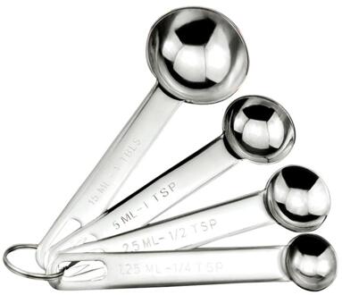 4Pcs Rvs Maatlepel Theelepel Meetinstrumenten Bakken Accessoires Keuken Gadgets