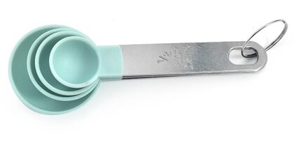 4Pcs Rvs Pp Maatbekers Lepels Keuken Bakken Koken Tools Set Keuken Benodigdheden BDF99 groen-2