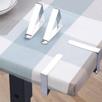 4Pcs Rvs Tafelkleed Tafels Cover Clip Houder Doek Klemmen