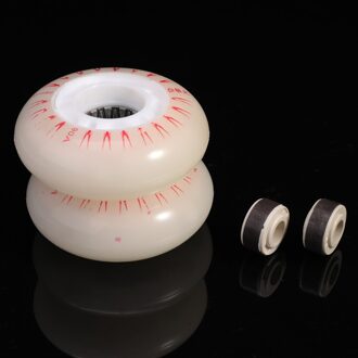 4Pcs Schaatsen Lichtgevende Wielen Pu Knipperende Wielen Mooie Decoratieve Schaatsen Lichtgevende Wielen (Kleurrijke Licht 60Mm, zonder rood