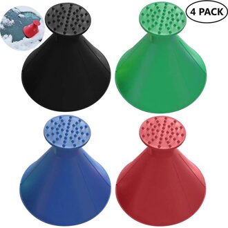 4Pcs Schrapen Een Ronde Magic Kegelvormige Voorruit Ijskrabber Sneeuw Schop Tool Sneeuw Remover Deicer Kegel Deicing glas Schoonmaken