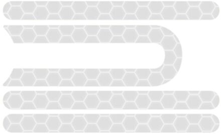 4Pcs Scooter Voor Achter Wiel Cover Band Hubs Beschermende Shell Reflecterende Stickers Voor Xiaomi Mijia M365 Elektrische Skateboard 35x80x1mm wit