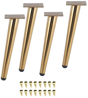 4Pcs/Set 15/20/25/30CM Furniture Table Legs Metal Tapered Sofa Cupboard Cabinet Couch Legs Feet Stool Chair Leg Feet