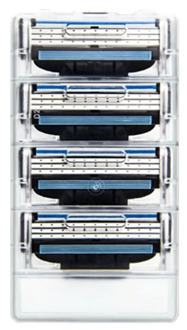 4PCS/SET 3 Layers Men Face Shaving Razor Blades Male Manual Blades For Standard Beard Shaver Trimmer Blades dropshipping