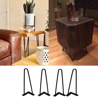 4Pcs/set 4/6/8/12/16/18inch hairpin table legs iron legs for table Home Accessories Simple modern furniture wire legs