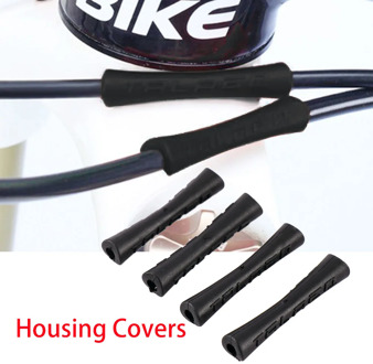 4pcs/set Bicycle Brake Shift Cable Protector Bike Frame Cable Protective Sleeve MTB Road Bike Fixed Protective Cable Guides