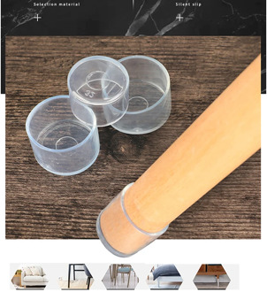 4pcs/set Chair Leg Caps Rubber Feet Protector Pads Furniture Table Covers Socks Hole Plugs Dust Cover Furniture Leveling Feet~