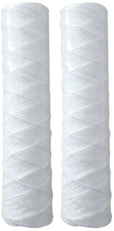 4Pcs/Set PP Wound String Spun Sediment Whole House Water Filter Replacement Cartridge 10 inch Remove Silt Sand Rust 5uM