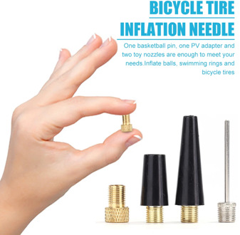 4pcs/set Universal Basketball Cycling Bike Tyre Inflator Pump Supplies Bicycle Wheel Inflatable Needle Adapter Kit