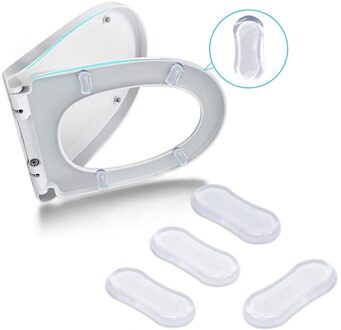 4Pcs Shockproof Toiletbril Bumper Vervangende Onderdelen Buffer Sterke Lijm Thuis Siliconen Beschermende Hygiënische Universele Badkamer