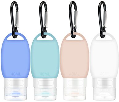 4Pcs Silicone Mini Handdesinfecterend Houder Reizen Draagbare Hand Gel Split Flessen Zeepdispenser Container Voor Kinderen Volwassenen