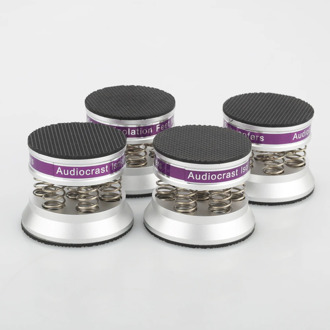 4PCS Silver Aluminum Spring Speakers Spikes Isolation Stand for HiFi Amplifier/Speaker/Turntable/Player