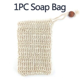 4Pcs Sisal Hennep Zeep Bag Blister Ramee Mesh Zeep Opbergzakken Schuim Maker Double-Layer Netto Zakken Schuimende Bubble Zeep Houder 1stk Shop zak