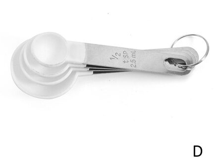 4Pcs Staal Maatbekers Lepels Keuken Bakken Koken Tool Set Maatbeker Maatlepel Set D