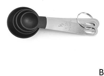 4Pcs Staal Maatbekers Lepels Keuken Bakken Koken Tool Set Maatbeker Maatlepel Set