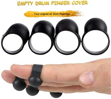 4Pcs Staal Tong Drum Vinger Picks Siliconen Rubber Kloppen Vinger Mouwen Handpan Percussie Instrument Accessoires