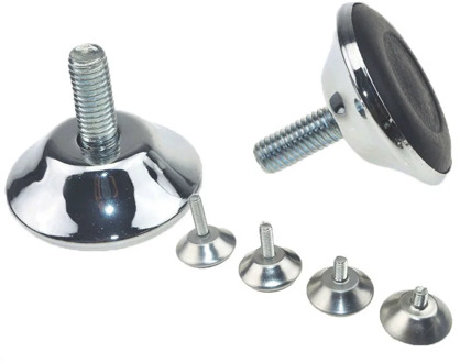 4Pcs Steel Furniture Legs Anti-slip Base Table Cabinet Leg Pad Adjustable Leveling Feet Leveler M6 M8 M10 Screw
