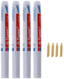 4Pcs Tile Grout Pen White Grout Renew Repair Marker with Replacement Nib Tip to Restore The Look of Tile Grout Lines Pen