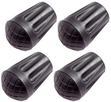 4Pcs Trekking Pole Voet Pad Tip Universele Bescherming Rubber Mouw Anti-Slip Mat (Zwart)
