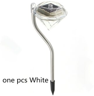 4Pcs Tuin Decoratie Led Solar Licht Lampen Led Diamanten Gazon Licht Outdoor Solar Powered Path Stake Lantaarns Lamp Thuis decor 1 stk wit