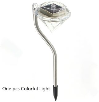 4Pcs Tuin Decoratie Led Solar Licht Lampen Led Diamanten Gazon Licht Outdoor Solar Powered Path Stake Lantaarns Lamp Thuis decor 1stk kleurrijk