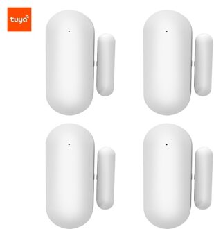 4pcs Tuya WIFI Door Sensors Alarms Contact Wireless Door Window Magnet Entry Detector Sensor for Home Security