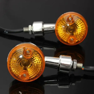 4pcs Universal Motorcycle Turn Signal Light Indicatior Lamp Amber Bulb
