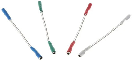 4Pcs Universal Silver Leads Wires Header Wire Cable 40mm for 1.2-1.3mm Pins Turntable Phono Headshell Tonearm