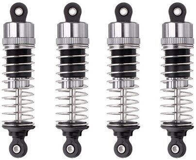 4Pcs Upgraded Aluminium Bedekte Olie Gevulde Schokdemper Demper Voor Hbx 16889 1/16 Rc Auto Onderdelen M16100A