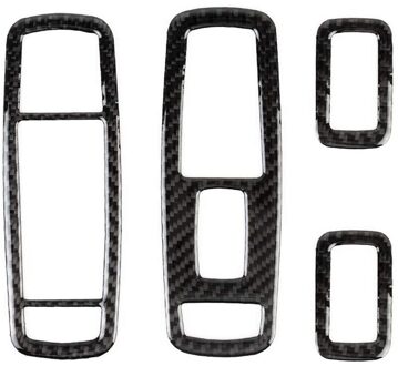 4Pcs Vensterglas Lifting Schakelpaneel, Carbon Fiber Auto Decoratie Sticker, geschikt Voor Jeep Grand Cherokee
