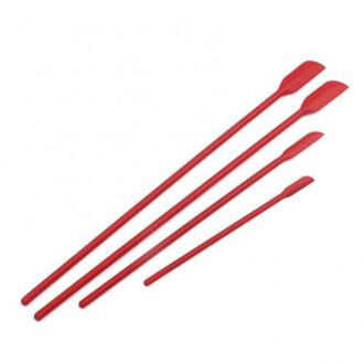 4Pcs Verlengen Mini Make-Up Spatels Zachte Jar Cake Schrapers Keuken Gereedschap Rood