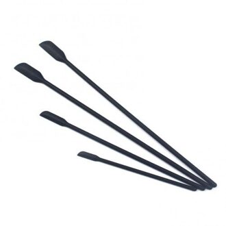 4Pcs Verlengen Mini Make-Up Spatels Zachte Jar Cake Schrapers Keuken Gereedschap zwart
