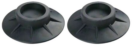 4Pcs Vloermat Wasmachine Voeten Pads Antislip Shock Proof Meubels Elasticiteit Zwart Rubber Protectors 2stk