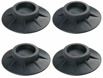 4Pcs Vloermat Wasmachine Voeten Pads Antislip Shock Proof Meubels Elasticiteit Zwart Rubber Protectors 4stk