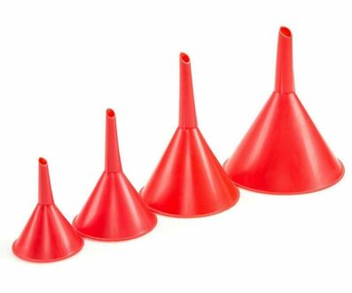 4Pcs Vultrechter Multi Gebruik Trechter Huishoudelijke Keuken Garage Vloeibare Benzine Trechter Kits Rode Olie Veranderen Apparatuur Auto Accessoires