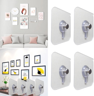 4PCS Wall Painting Hole Hook Punch-Free Wall Picture Hook Invisible Traceless Photo Frame Hole Hanging Nail No Trace Hook