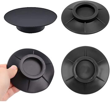 4Pcs Wasmachine Standhouder Meubels Ondersteuning Zwart Anti Slip Koelkast Anti Trillingen Voet Pad