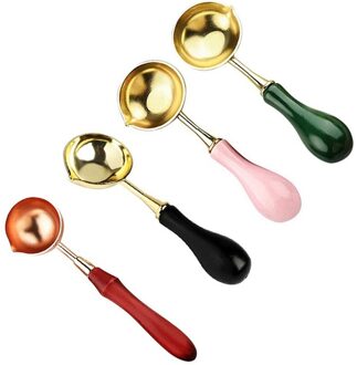 4Pcs Wax Afdichting Lepel, Wax Oven Tool Voor Smelten Wax Seal Stick, Zegellak Kralen, voor Bruiloft Wax Envelop Seal Stamp