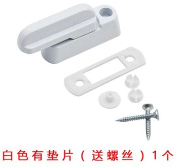 4Pcs Window Deur T Vorm Lock Upvc Vervanging Security Sash Stoorzender Venster Restrictor Slot Met Sleutel Home Security Sash 4stk wit