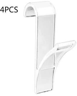 4Pcs Y Vorm Bad Haak Houder Handdoek Organizer Doek Hanger Plastic Kerstversiering Keuken Badkamer Accessoires transparant 4stk