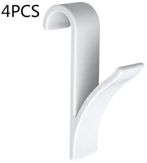 4Pcs Y Vorm Bad Haak Houder Handdoek Organizer Doek Hanger Plastic Kerstversiering Keuken Badkamer Accessoires wit 4stk
