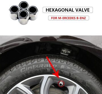 4Pcs Zeshoekige Klep Fittings Voor Populaire Mode Auto Voor Mercedes Benz Amg Een C E B R Klasse W203 w205 W204 W212 W211 W213 W210