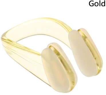 4Pcs Zwemmen Neusklem Oordopjes Pak Zwemmen Kleine Maat Voor Volwassen Kinderen Waterdichte Zachte Siliconen Neusklem Zwembad Accessoires goud