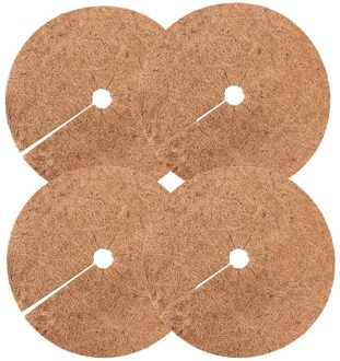 4Psc Ronde Outdoor Garden Hotel Bloempot Onkruid Bescherming Matras Liner Voor Opknoping Mand Kokosvezel Mat 37Cm