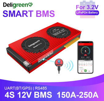 4S 12V BMS Smart BMS 150A 200A 250A UART 485 Bluetooth control for 12V LiFePO4 Battery RV Power storage with balance