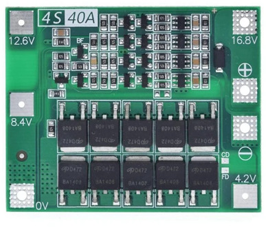 4S 40A 18650 Li-Ion Lithium Battery Charger PCB Board BMS Protection Module for Drill Motor 14.8V 16.8V Lipo Cell Module