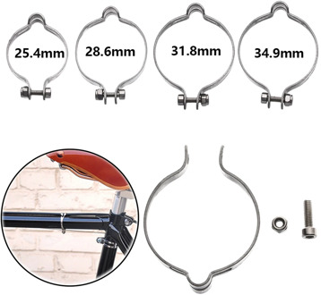 4Size Stainless Steel Brake Line Clamp Cable Clip Pipe Buckle Bicycle Wire Fixed Ring Organization Clamped Bike Ring Cable Parts